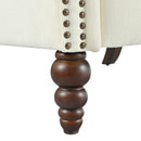 Push Back Recliner Chair Upholstered Recliner Armchair With Classic Wing Back And Solid Gourd-Shaped Legs