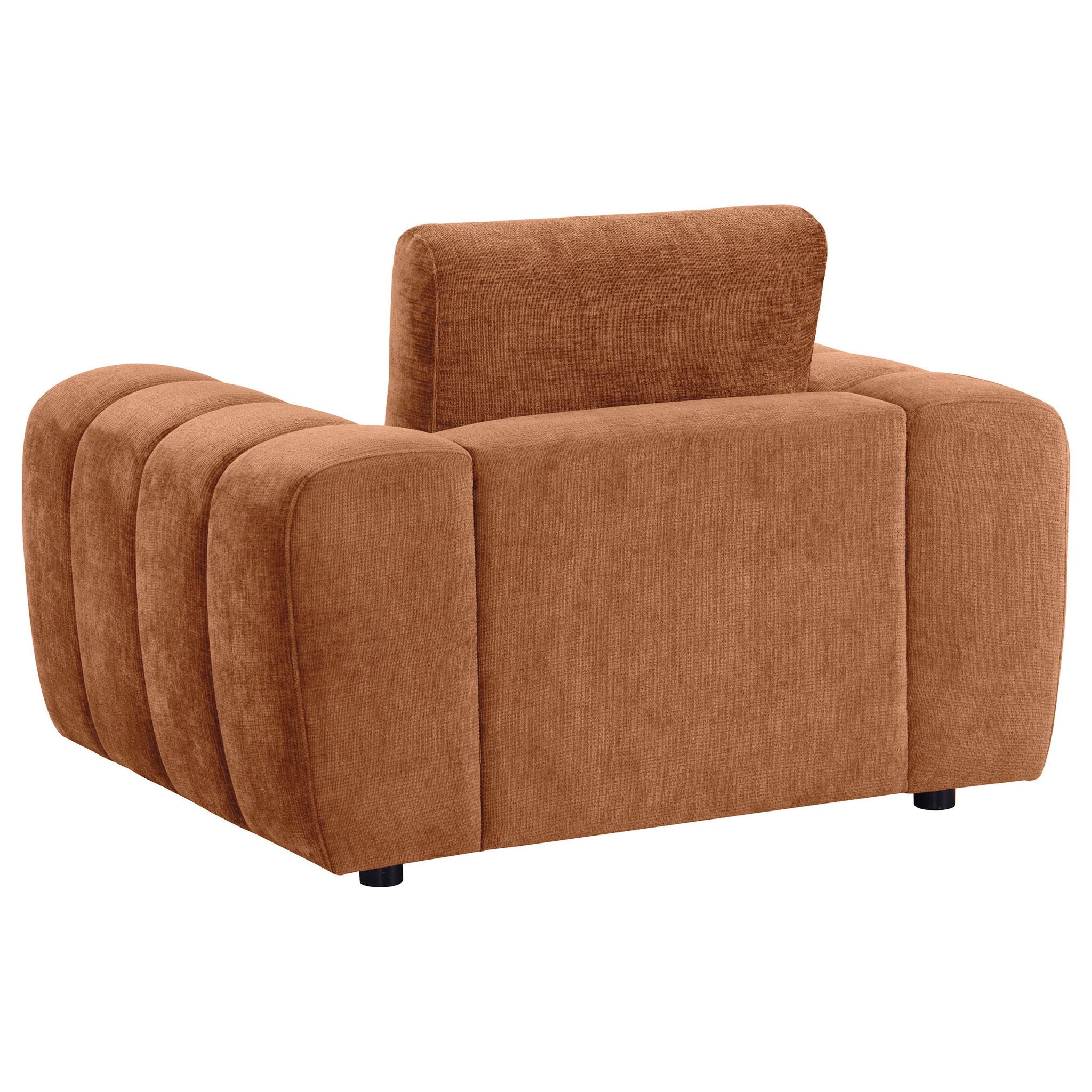 Burnett Chenille Upholstered Accent Chair Burnt Orange - Atlantic Fine Furniture Melbourne FL