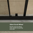 Single Sliding Shower Door, Thick Clear Tempered Glass Shower Door With Stainless Steel Handle