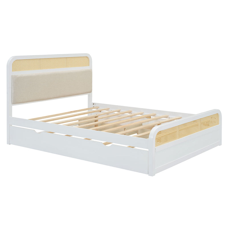 Platform Bed With Trundle And 2 Drawers