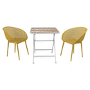 2 Pack Lounge Chair Set & Folding Square Table