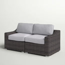 Chic Wide Outdoor Loveseat With Cushions