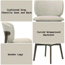 Mallin - Side Chair (Set of 2) - Gray Chenille & Walnut