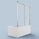 Semi-Frameless Double Sliding Shower Door, Bypass Shower Door, 1 / 4" (6Mm) Thick SGCC Tempered Glass Door