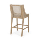 Celestiality - Upholstered Barstool With Cane Webbing Backrest (Set of 2)
