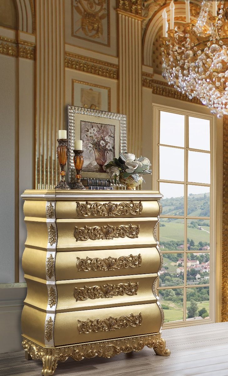 Seville - Chest - Gold Finish - Atlantic Fine Furniture Inc