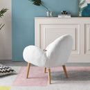 Imitation Lamb Fabric Sofa Chair - White