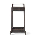 Resin Wicker Bar Cart With Metal Frame - Brown