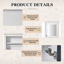 Wall Mounted Bathroom Storage Cabinet With Mirror, Medicine Cabinet With Height Adjustable Shelf