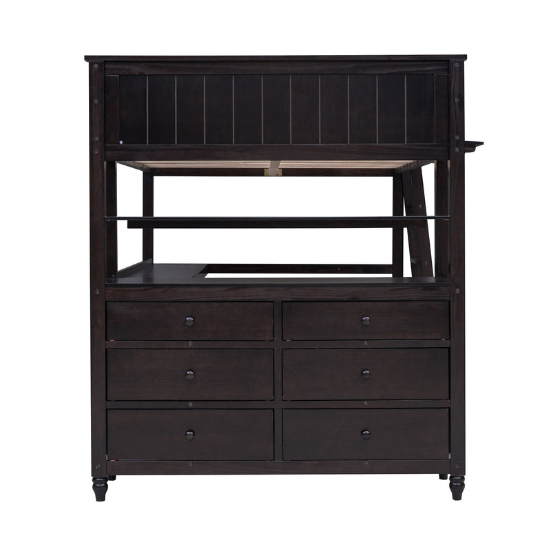 Loft Bed With Drawers With Desk And Shelves