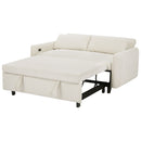 Pull-Out 2 Seat Modern Sleeper Sofa With 2 Throw Pillows And USB Ports