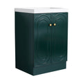 Contemporary Freestanding Bathroom Vanity With Resin Sink & Soft-Close Cabinet Doors