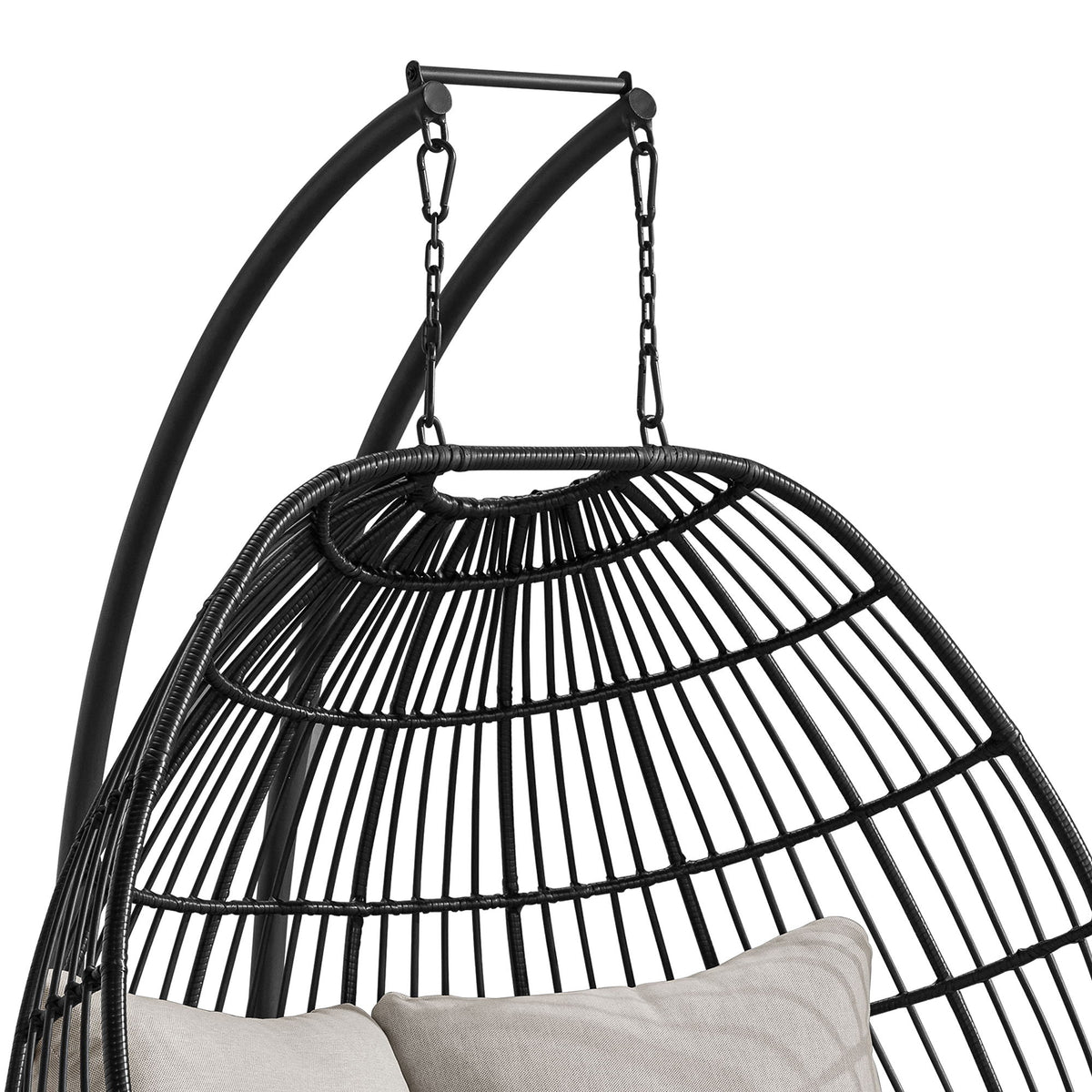 Playa Double Swing Chair Complete in Dark Gray by Elements International, view 6