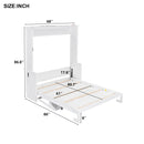 Murphy Bed With Desk, LED Lights & USB Charging Station