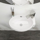 Modern Aesthetic Rectangle Wall Mount Bathroom Sink With Single Faucet Hole