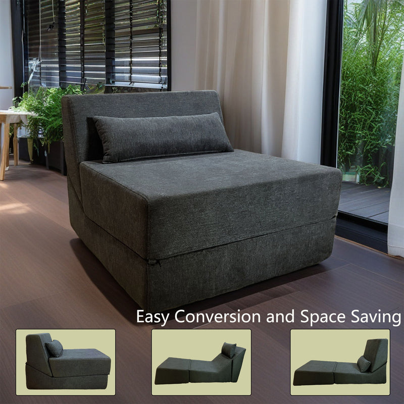 Three In One Folding Sofa, Convertible Bed, Easy To Carry Outdoors, Suitable For Living Room, Bedroom, Lounge, Outdoor