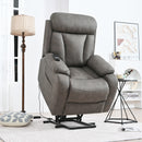 Electric Power Lift Recliner Chair for Elderly, Fabric Recliner Chair for Seniors, Home Theater Seating,Living Room Chair,Side Pocket, Remote Control,Dark Gray