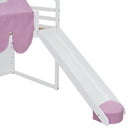 Loft Bed With House Shaped Frame And Tent