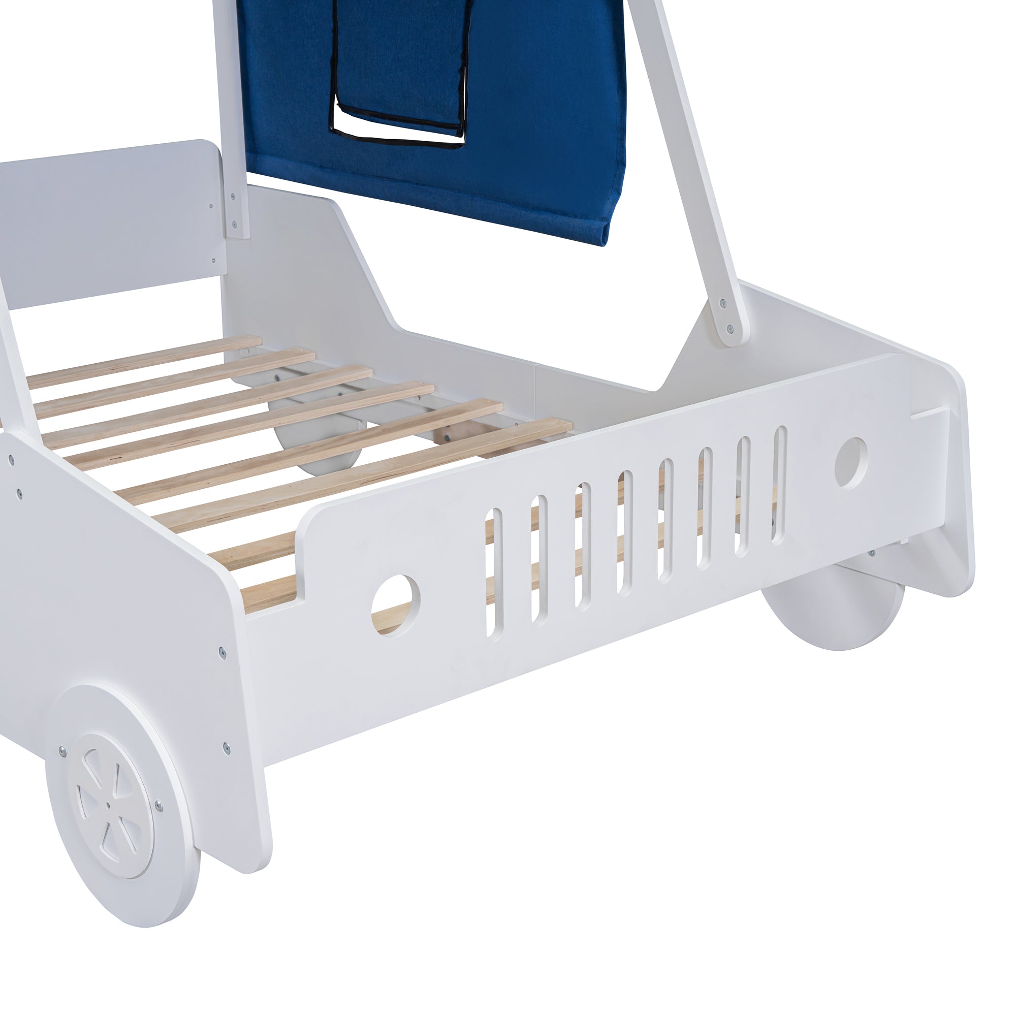 Full Size Car Shaped Bed with Tents,White - Atlantic Fine Furniture Melbourne FL
