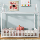 Metal House Bed With Fence And Door