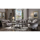 Versailles - 46" Chair With Pillow - Velvet & Antique Platinum