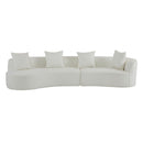 Elegant Curved Sectional Sofa With Full Foam Comfort