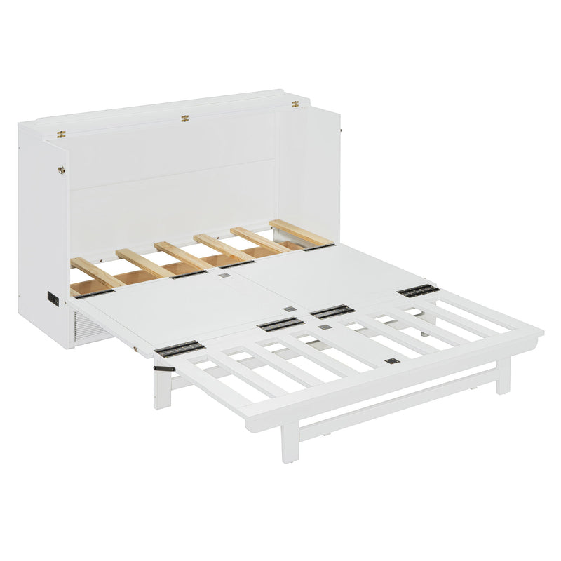 Murphy Bed With Large Drawer, USB Ports And Outlets