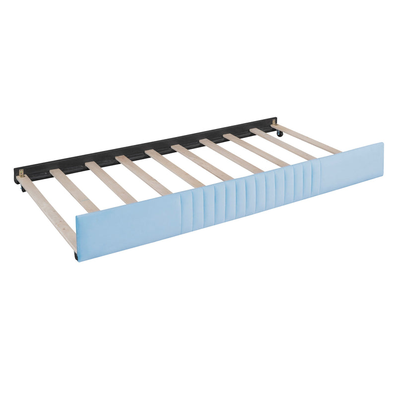 Upholstered Daybed Sofa Bed With Trundle Bed