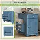 Vintage Flip Top Side Table With USB Ports