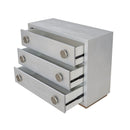 Anpu - Console Cabinet - Silver Faux Crocodile Skin