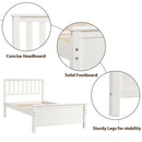 Platform Bed With Headboard, Footboard And Wood Slat Support