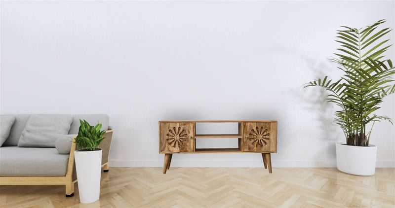 Rosalie - Media Unit - Beige Brown