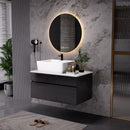 Floating Bathroom Vanity With Sink For Small Bathroom - White / Black
