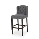 Vienna - Contemporary Fabric Tufted Wingback Counter Stools (Set of 2)