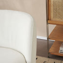 Modern Low Back Accent Upholstered Armless Living Room Chairs, Round Feet