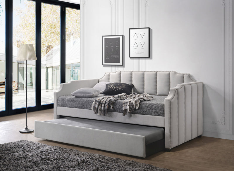 Peridot - Twin Daybed With Trundle - Dove Gray