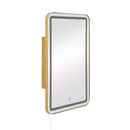Rectangle Medicine Cabinet Mirror Bathroom Mirror With Storage Wall Mounted Medicine Mirror Cabinet With LED - Gold