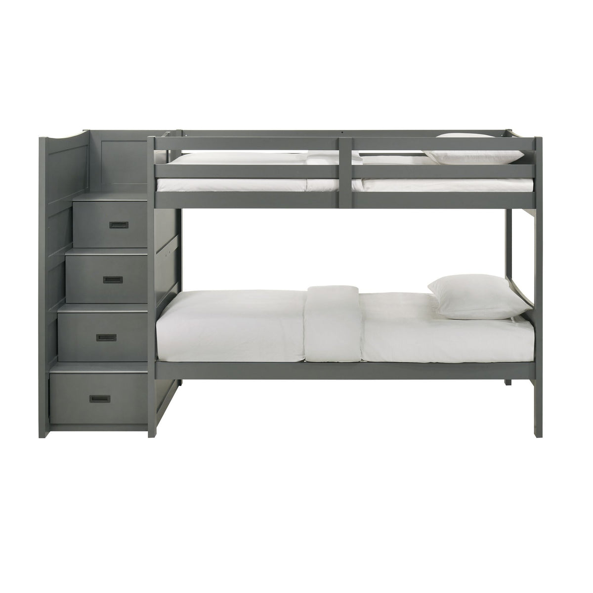 Sami Step Bunk With Left Headboard in Dark Brown by Elements International, view 23