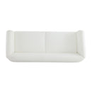 Contemporary Boucle Sherpa Sofa With Birch Wood Legs