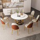 Round Dining Table With 360° Smooth Lazy Susan Stain / Heat - Gold / Black / White