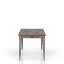 Rustic Dining Table Two Storage Drawers And Leaf - Gray