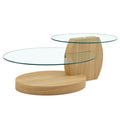 Contemporary Artistic Double Layer Coffee Table