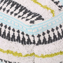 Bohemian Woven Cotton Pouf With Handwoven Design - Multi