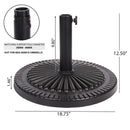 Resin Umbrella Base - Black Rock