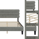 Full Bed Frame with Headboard,Sturdy Platform Bed with Wooden Slats Support,No Box Spring,Mattress Foundation,Easy Assembly