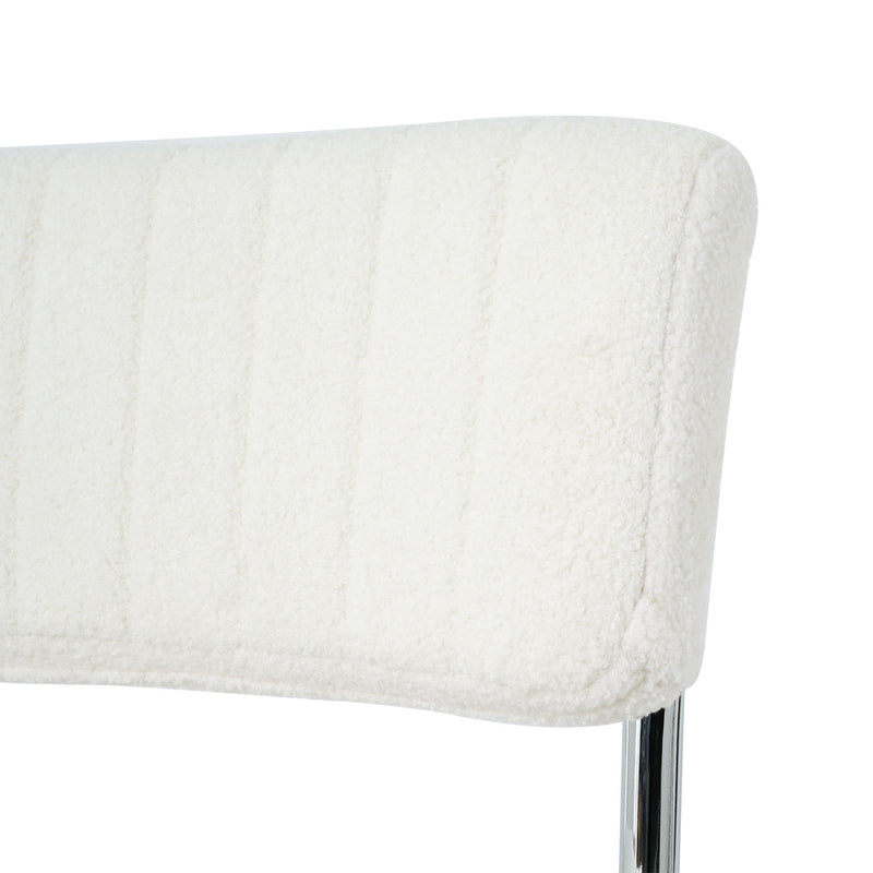 Modern Luxury Dining Chair With Metal Legs And Bow Design (Set of 4)