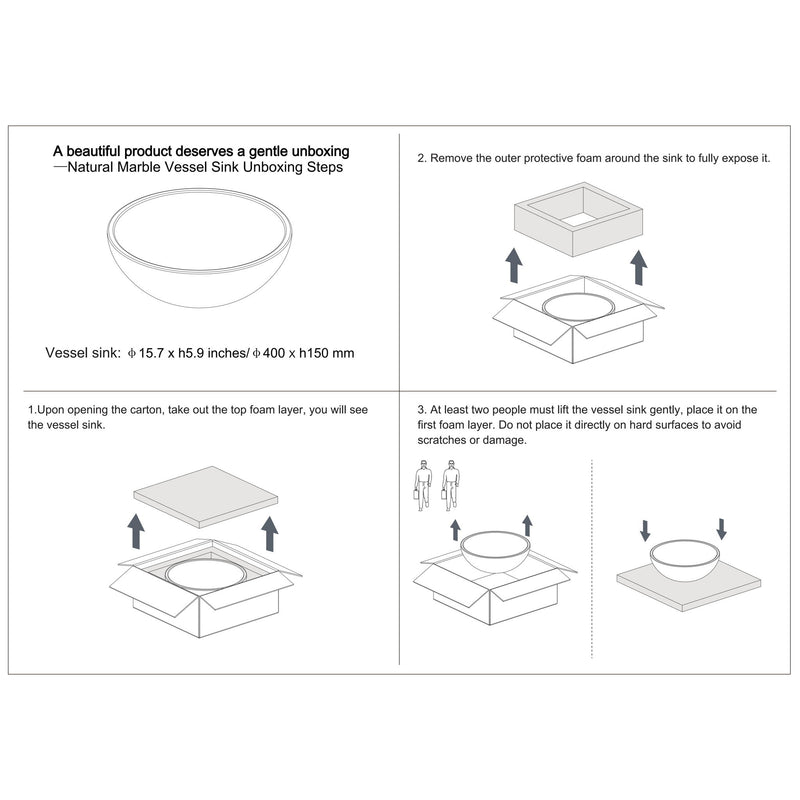 Bathroom Vessel Sink, Circular Design