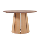 Round Pedestal Dining Table - Light Brown