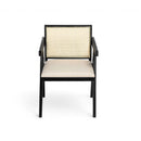 Chandigarh Farmhouse Style Cane Upholstered Dining Chairs (Set of 2)