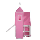 Loft Bed With Slide Tent And Tower Fun Playhouse Design